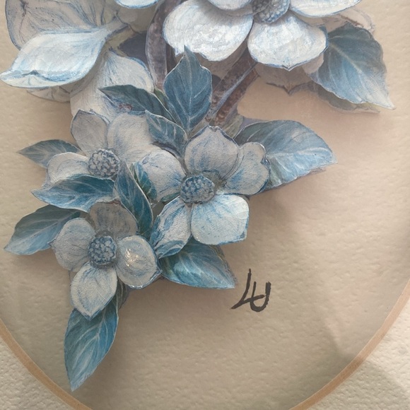 2 Vintage 3D paper tole Flower pictures - Picture 10 of 16